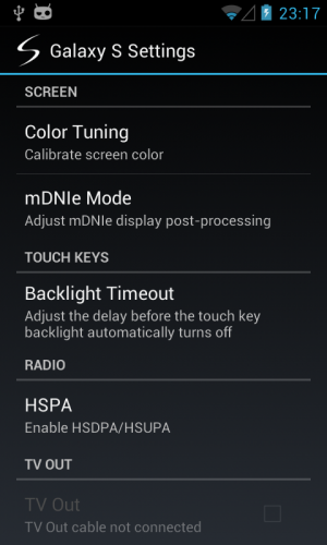 Abbildung 10: CyanogenMod integriert diverse Tweaks zur Konfiguration des Smartphones.