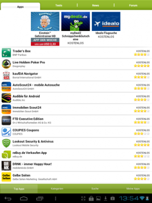 Abbildung 3: Der AndroidPIT-Appstore kann es bei weitem nicht mit dem Google Play-Angebot aufnehmen.