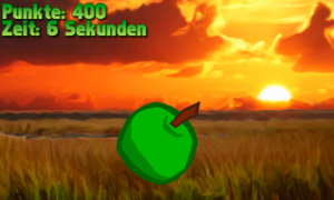 Abbildung 2: Anders als bei der Umsetzung mit dem App Game Kit nutzen wir diesmal eine verspieltere Schriftart.