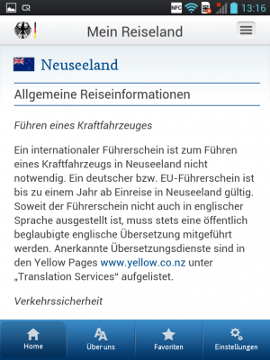 Sicher reisen informiert den Touristen auf gewohnt kompetente Weise.