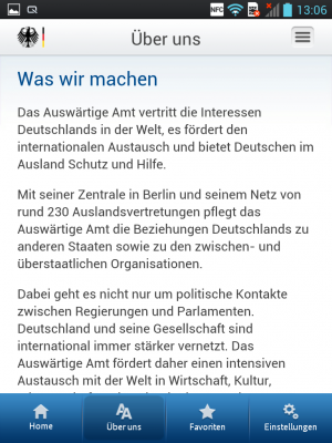 Für alle, die nicht informiert sind, erklärt sich das Auswärtige Amt selbst.