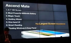 Mit 6,1 Zoll ist das Ascend das größte Android-Handy auf dem Markt.