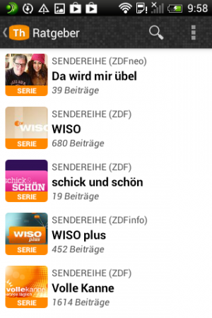 Theke bietet Zugriff auf das volle ZDF-Programm.