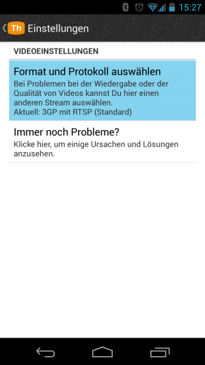 In der Voreinstellung nutzt die App nicht die für die Bildqualität beste Option.