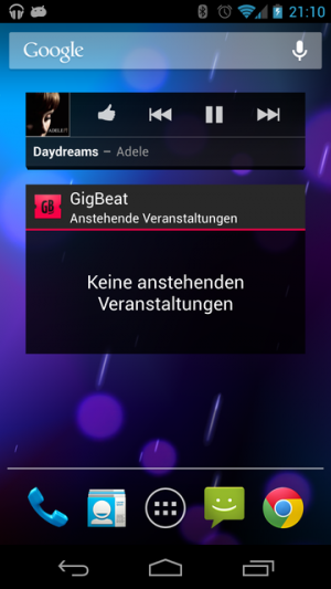 Das Widget springt nun auch auf Wunsch zum letzten Titel.