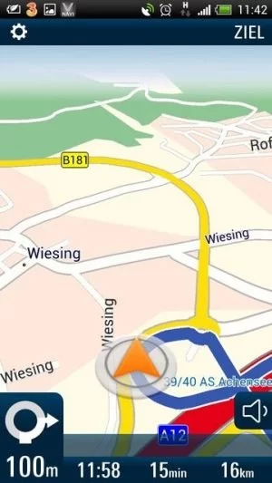 Abbildung 6: Bei einem Kreuzungsbereich wird per Autozoom der Kartenausschnitt vergrößert.