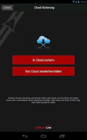 Abbildung 17: Cloud Online Sicherungen sind auch bei CoPilot kein Fremdwort.