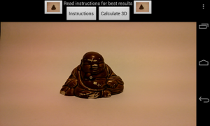 Abbildung 3: Die Touch-Flächen für die zwei Fotos von 3D Scanner sind oben rechts und links angebracht.