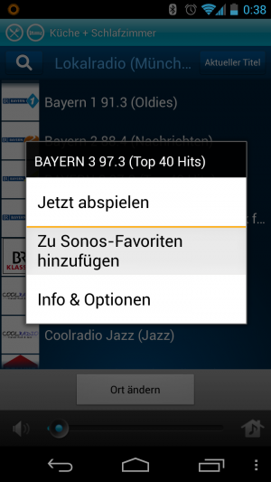 Fügen Sie Künstler, Alben oder auch Radio-Streams zu den Sonos-Favoriten hinzu.