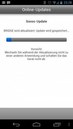 Das Firmware-Update für die Sonos-Boxen lässt sich ohne eine PC einspielen.