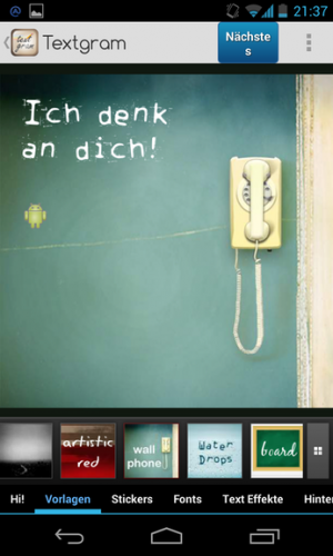 Ein Spruch kombiniert mit dem passenden Font und Hintergrundbild, das ist Textgram.