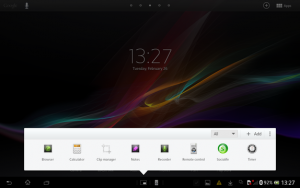 Sony liefert eine Reihe von Mini-Apps mit aus, die sich über das Display legen lassen.