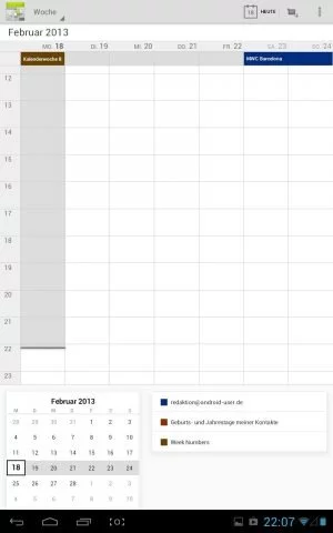 Abbildung 3: Neben Googles Komplettangebot gibt es eine funktionale, übersichtliche Kalender-App.