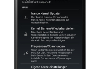 Franco Kernel auf dem Nexus 4 testen