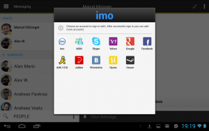 Abbildung 3: Der imo Messenger sieht nicht nur gut aus sondern kommt auch mit sehr vielen Chat-Programmen klar.
