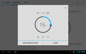 Abbildung 10: Minimalistisches Design im Holo-Stil. Das macht die App Timer aus.