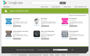 Abbildung 8: Alle Apps von Boozecode haben eine Bewertung von 4,5 Sternen.