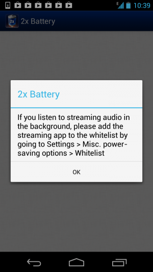2x Battery gibt beim Start wertvolle Hinweise. Leider nur in Englisch.