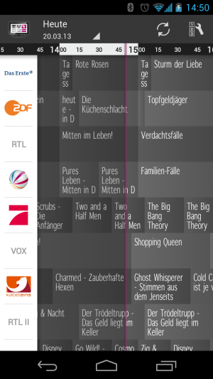 Prime Guide zeigt in der Übersicht jeden Sender und das aktuelle Programm an.