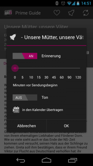 Prime Guide benachrichtigt Sie auf Wunsch, wenn Ihre Lieblingssendung beginnt.