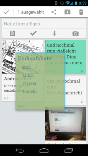 Die Notizen lassen sich per Drag&Drop neu organisieren.