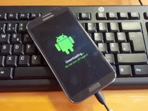 Abbildung 7: Schalten Sie Ihr Galaxy Note II im Download-Modus bitte in keinem Fall aus!