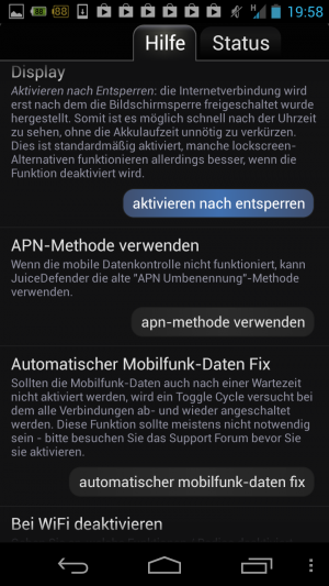 Abbildung 5: Auf dem Hilfe-Reiter finden Sie nicht nur das Handbuch sondern auch die Einstellungen.