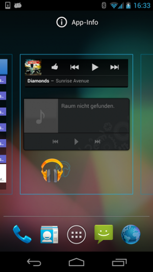 Abbildung 7: Ziehen Sie eine App aus dem Drawer auf den Homescreen.
