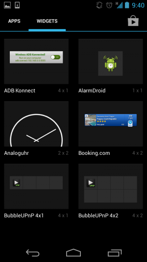 Abbildung 9: Seit Android 4.0 finden Sie die Widgets in der App-Übersicht.