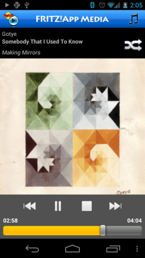 Abbildung 9: Musik und Filme, die auf einer an der FRITZ!Box angeschlossenen Platte liegen, brauchen Sie nicht mehr auf das Handy kopieren.