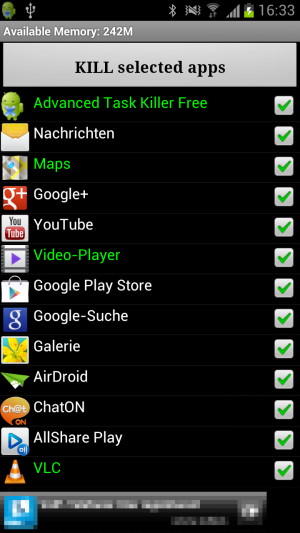 Abbildung 4: Task-Killer sollen als Dienst ungebrauchte Apps automatisch beenden.
