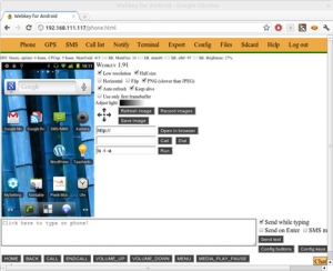 Abbildung 9: Über den Browser und Webkey haben Sie vom PC aus Zugriff auf Ihren Androiden.