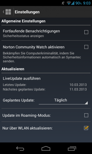 Abbildung 8: Updates der Datenbanken sind bei Anti-Malware-Apps sehr wichtig.