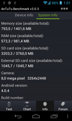 Abbildung 3: Die wichtigsten Systeminformationen ermitteln Sie zum Beispiel mithilfe von AnTuTu Benchmark.