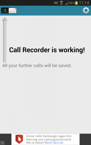 Abbildung 7: Simpel und funktional: Call Recorder zeichnet jedes Telefongespräch auf.