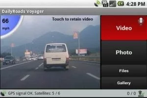 Abbildung 9: In Deutschland verboten: Daily Roads Voyager ermöglicht die Videoaufzeichnung aus dem fahrenden Auto heraus.