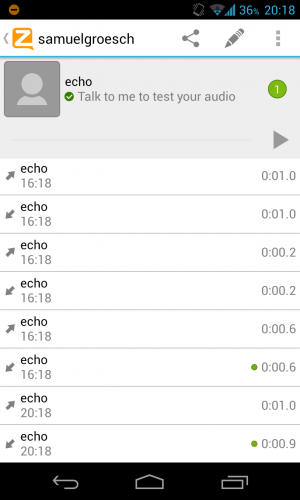 Abbildung 4: Das Interface von Zello ist gewöhnungsbedürftig und auf den ersten Blick unstrukturiert.