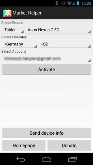 Abbildung 4: Der Market Helper macht aus einem normalen Smartphone in Bezug auf den Play Store ein Tablet.