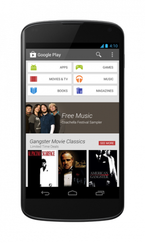 Der neue Play Store auf einem Android-Handy.