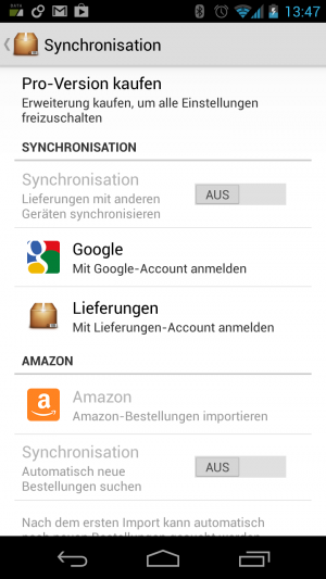 Wer oft bei Amazon kauft, kann diese Sendungen automatisch einlesen lassen.