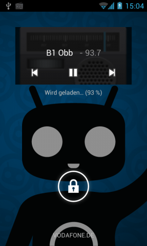 Auch ein Widget für den Lockscreen fehlt bei Spirit FM nicht.