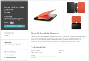 Neu bei Google Play: Die Schutzhüllen für das Nexus 10.