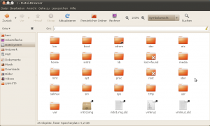 Abbildung 2: Der typische Aufbau des Linux-Dateisystems. Die Nutzerdaten befinden sich in /home.