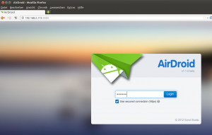 Abbildung 5: Der Login erfolgt ganz einfach im Browser.