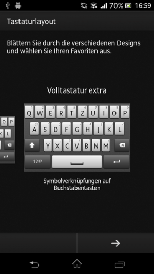 Abbildung 10: Mit dem Personalisierungsleitfaden passen Sie das Keyboard an Ihre Vorstellungen an.