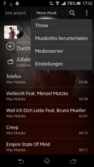 Abbildung 14: Die Walkman-App sorgt ganz automatisch für Ordnung und Coverbilder in Ihrer Musiksammlung.