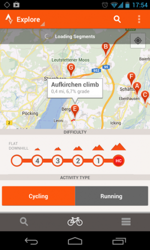 Abbildung 2: Mit Strava Cycling wird jede Radtour zum angenehmen Training.
