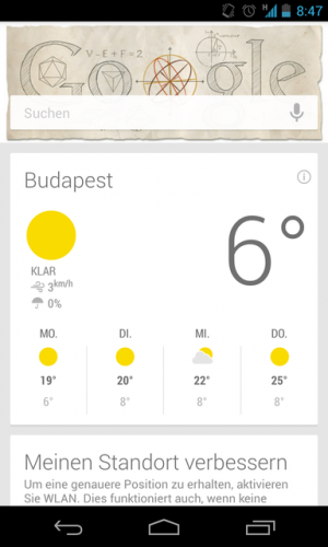 Abbildung 9: Google Now unterstützt Sie auch im Ausland mit nützlichen Informationen.
