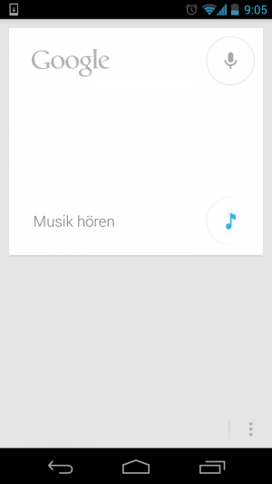 Per Fingertip auf die blaue Note starten Sie die Musikerkennung.