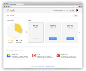 Google kombiniert die Speicher von Gmail und Google Drive zu einem Account.
